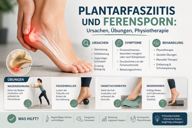 Plantarfasziitis und Fersensporn – Ursachen, Übungen, Physiotherapie