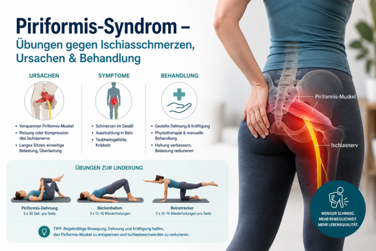 Piriformis-Syndrom – Übungen gegen Ischiasschmerzen, Ursachen & Behandlung