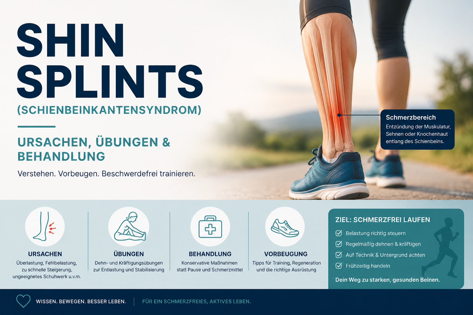 Shin Splints (Schienbeinkantensyndrom) – Ursachen, Ãœbungen & Behandlung